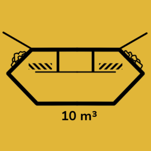Container 10 m³ (mit Deckel) – für mittlere Bauprojekte